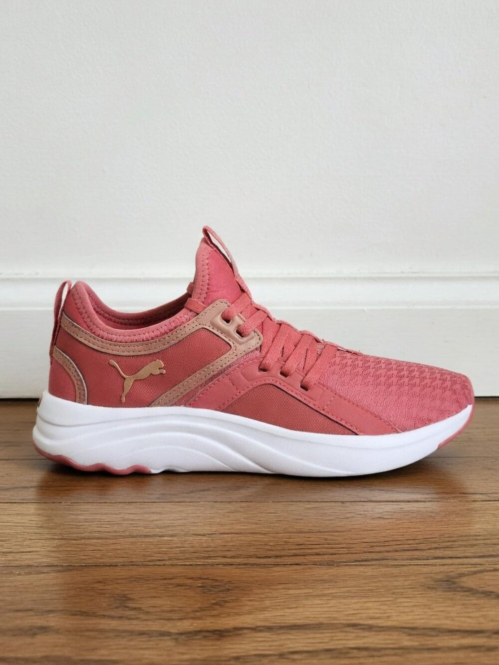 Puma Softride Sophia Shine Black Rose Gold Women's Sneakers Size 7 New